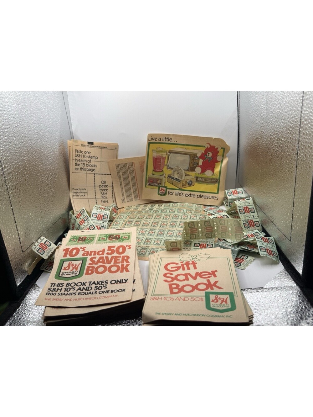 Vintage S&H Green Stamps & Books Mid Century -Empty & Used